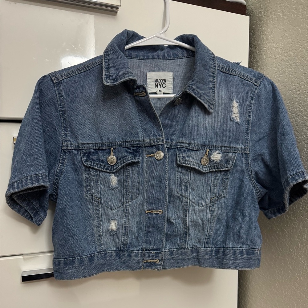 Madden NYC Women's Blue Jean Jacket